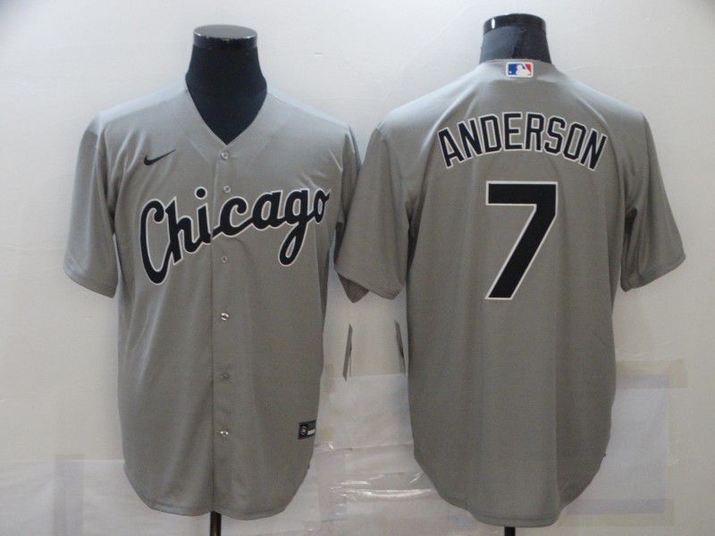 Men Chicago White Sox #7 Anderson Grey Game Nike MLB Jerseys->chicago white sox->MLB Jersey